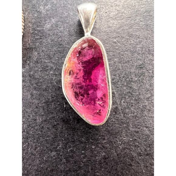 NEW Pink tourmaline sterling silver pendant 1.28 gram - Picture 11 of 11